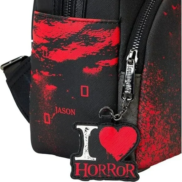 Loungefly Warner Brothers Friday The 13th I Heart Horror Mini Backpack NWT​ - Picture 2 of 5